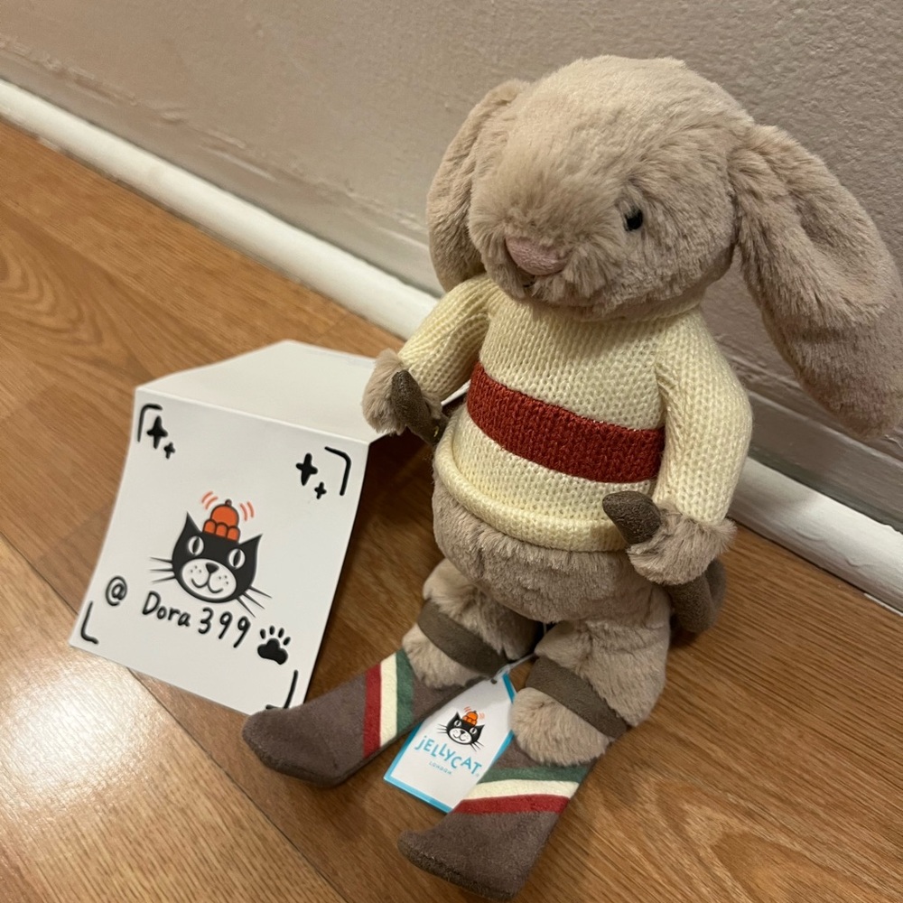Jellycat Bashful Bunny Gold Medal Ski Outfit – Authentic – NWT